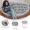 Flash Furniture Eleanor 56-in Portable Folding Double Saucer Chair in Gray Faux Fur w/a Soft Gold Steel Frame FV-FDS-001-GY-SGD-GG - alternate 9